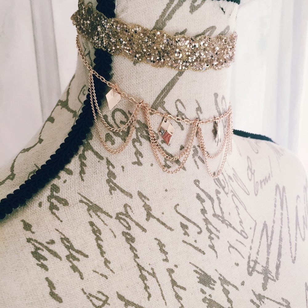 Rose Gold Choker Set NWT Charming Charlie - Picture 2 of 3